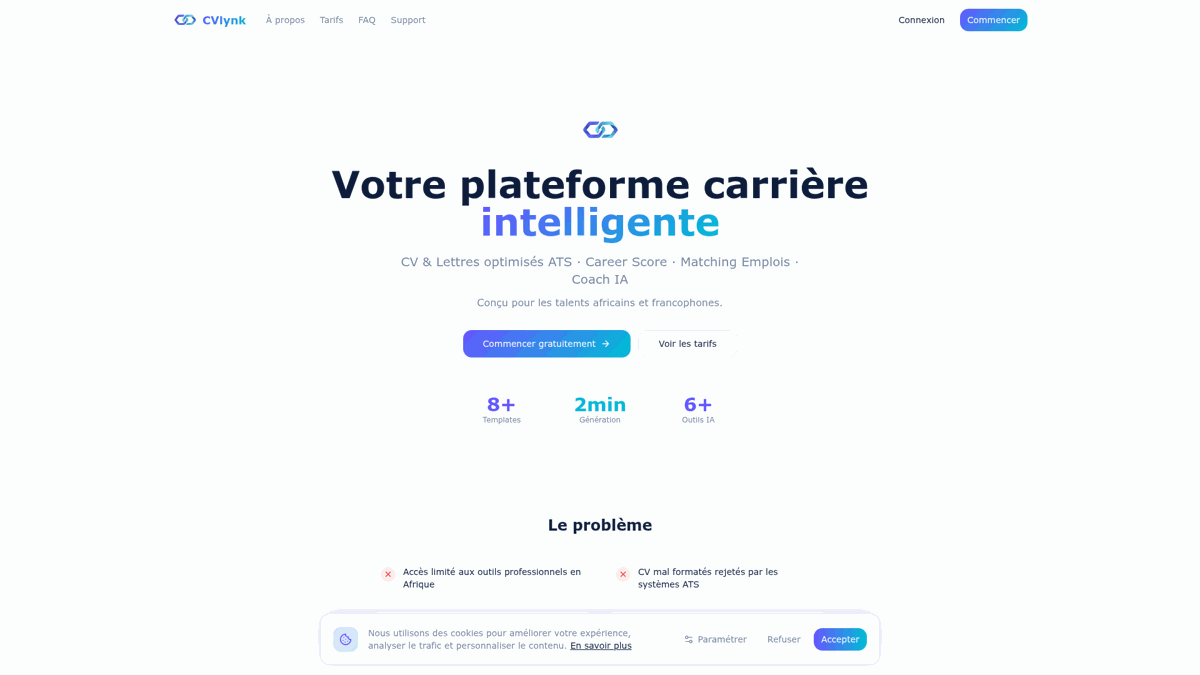 CVlynk — site créé par un apprenant