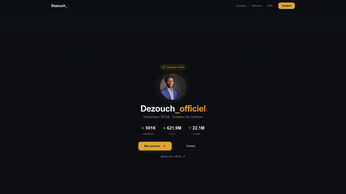 Portfolio Dezouch — site créé par un apprenant