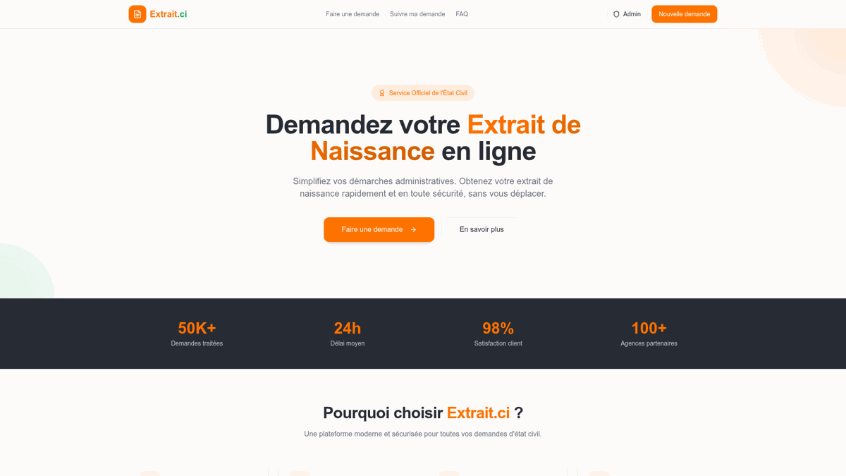 Extrait Rapide — site créé par un apprenant