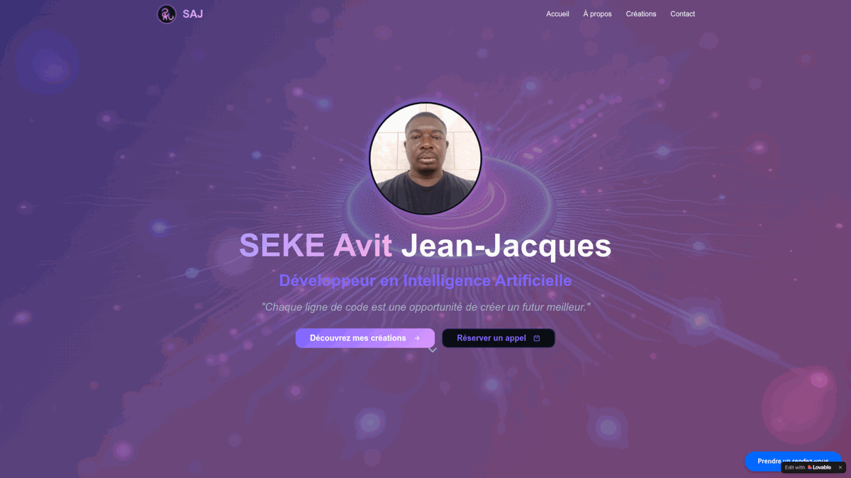 SAJ Portfolio — site créé par un apprenant