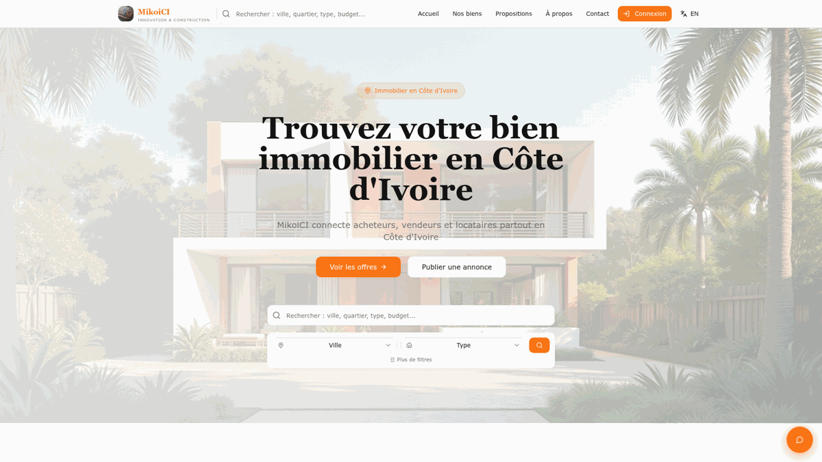 MikoiCI — site créé par un apprenant