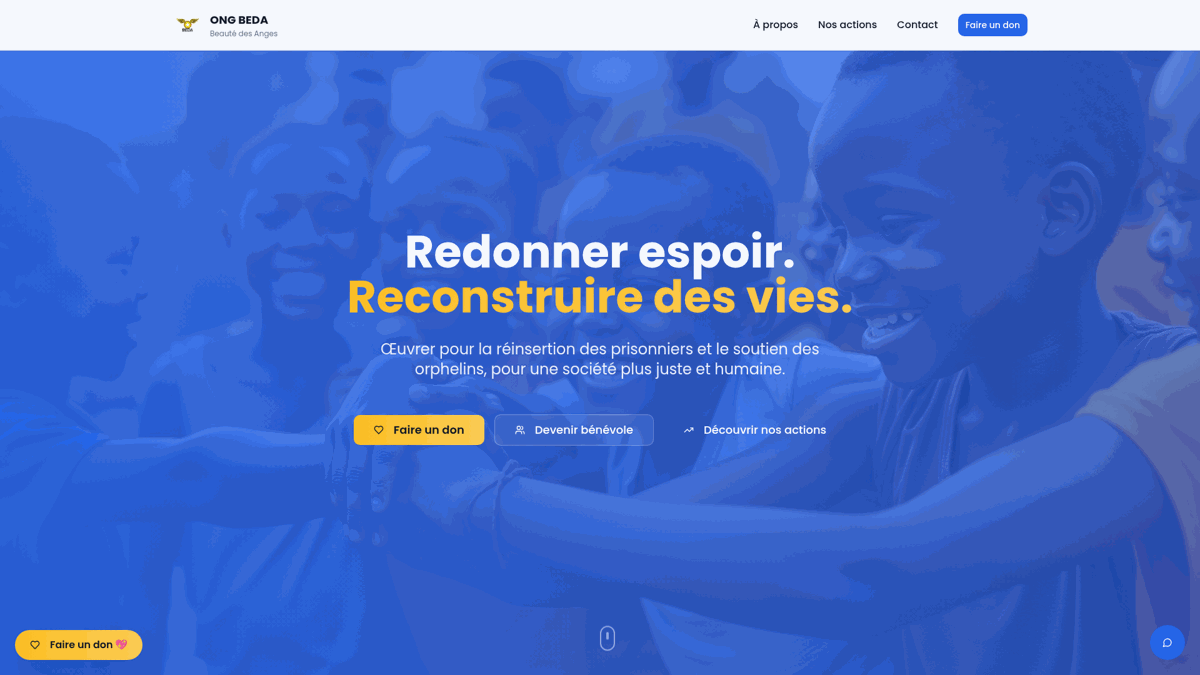 ONG BEDA — site créé par un apprenant