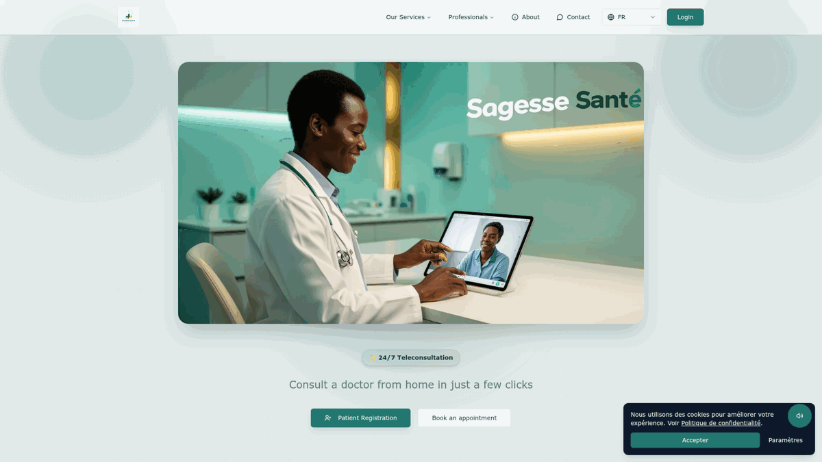 Sagesse Santé — site créé par un apprenant