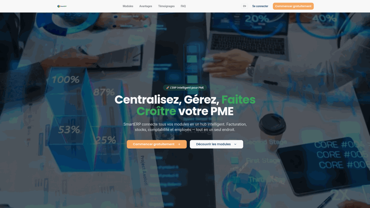 SmartERP — site créé par un apprenant