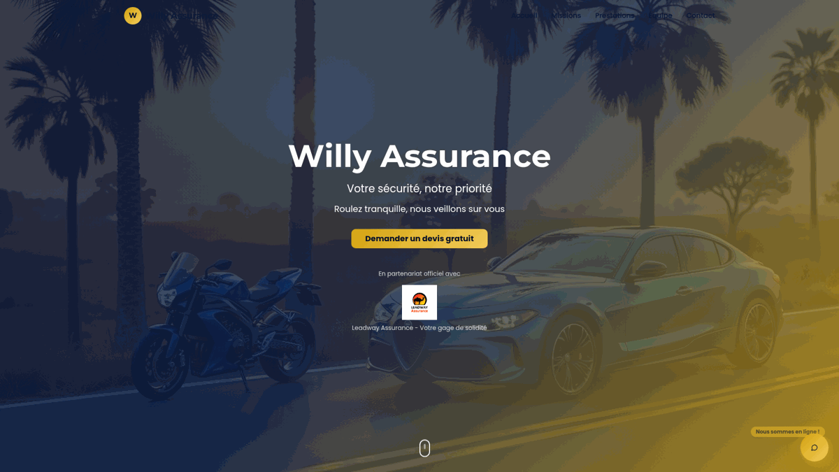 Willy Assurance — site créé par un apprenant